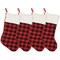 4 Pack Buffalo Plaid Christmas Stockings for Holiday Home Party Decoration 19.6”